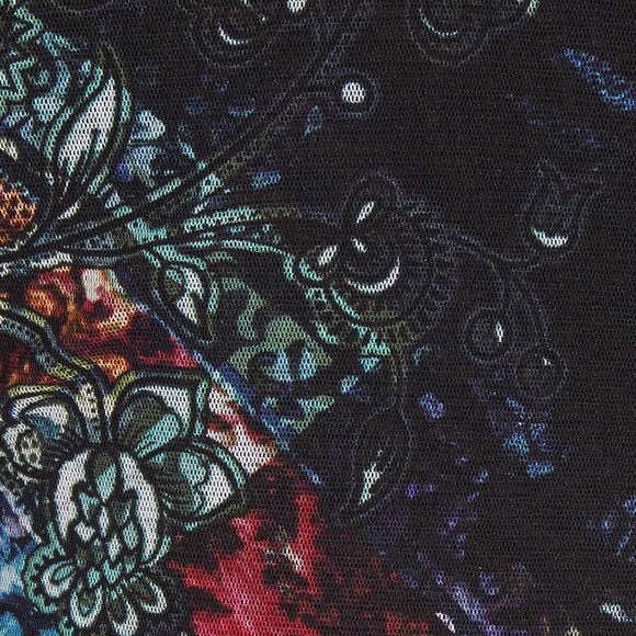 Fuzzi 3/4-Sleeve Printed Body-Con Tulle Dress - Picture 6 of 7